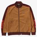 Bape Sta Houndstooth Jacquard Track Jacket Brown
