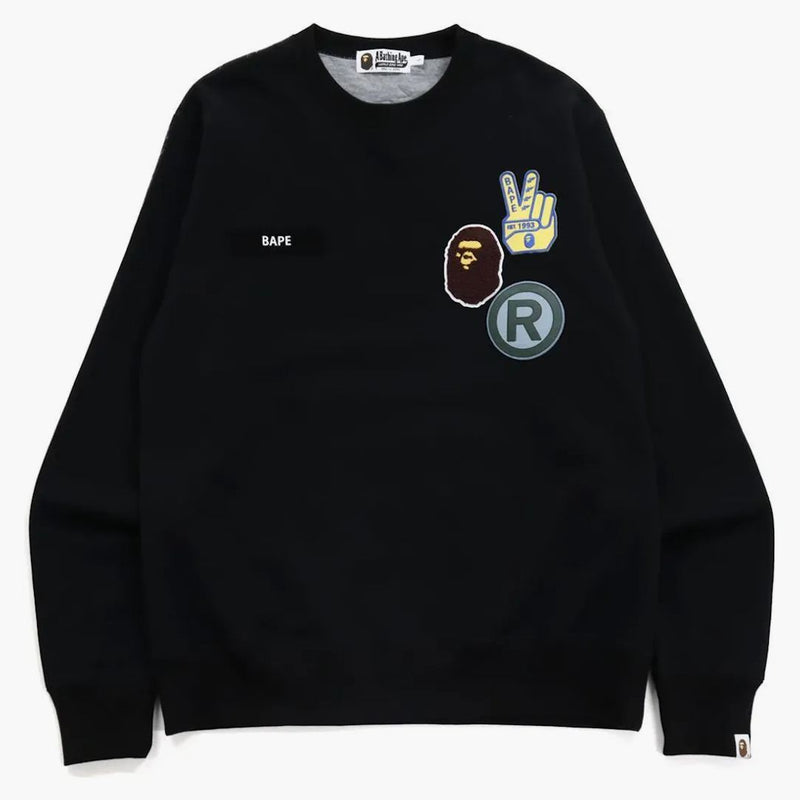 Bape Sta Jacquard Relaxed Fit Crewneck Black