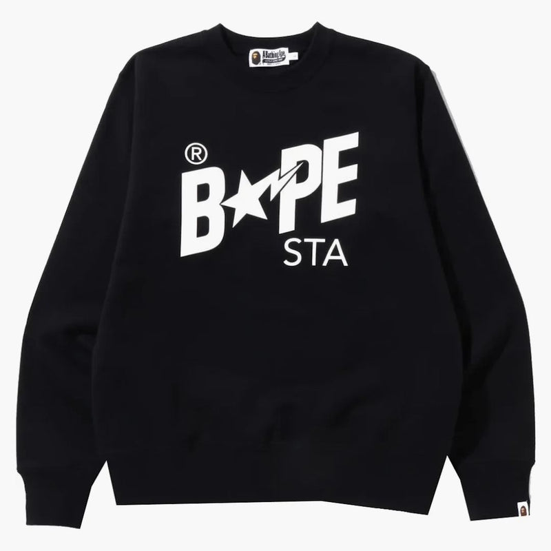 Bape Sta Logo Crewneck Black