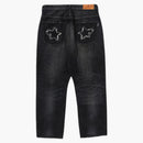 Bape Sta Patch Work Loose Fit Denim Pants Black