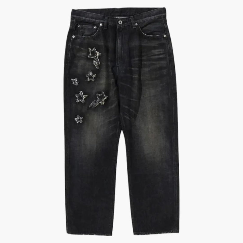 BAPE STA PATCH Work Loose Fit Denim Pants Black