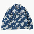Bape Sta Pattern Loose Fit Denim Jacket Indigo