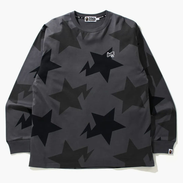 BAPE STA MODELLO RICONCATO FITTO L/S TEA NERO