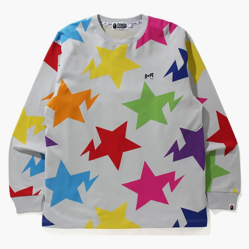 BAPE STA Pattern Relaxaded Fit l/s Tea Multi