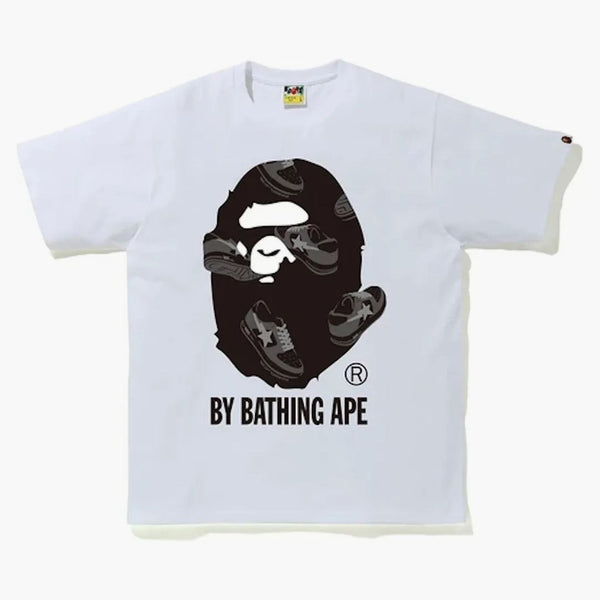 Bape Sta Random by Bathing Ape Tee White/Black
