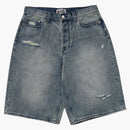 Bape Sta Relaxed Fit Denim Shorts Light Indigo