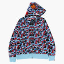 Bape Store Chicago Separate Shark Full Zip Hoodie Multicolor