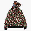 Bape Store Dubai Separate Shark Full Zip Hoodie Multicolor