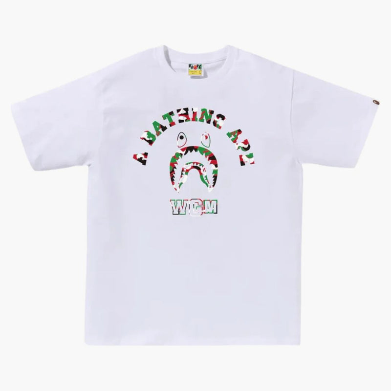 Bape Store Dubai Shark College Tee White