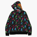 Bape Store Las Vegas Separate Shark Full Zip Hoodie Multicolor