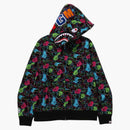 Bape Store Las Vegas Separate Shark Full Zip Hoodie Multicolor
