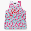 BAPE Store Miami Basketball Tank Top Pink/Blue