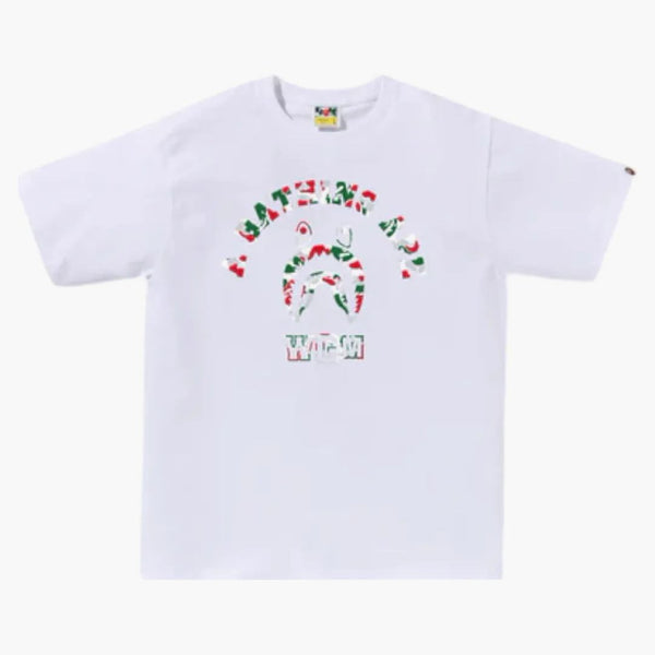Bape Store Milan Shark College Tee White