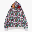Bape Store Qingdao Separate Shark Full Zip Hoodie Multicolor