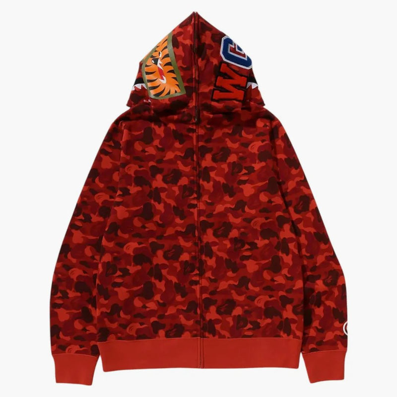 Bape Store Rakuten Móda samostatný žralok plný zip mikina červená