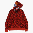 Bape Store Rakuten Fashion Separate Shark Full Zip Hoodie Red
