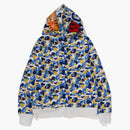 Bape Store Shanghai Separate Shark Full Zip Hoodie Multicolor