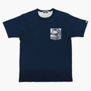 Bape Stripe Abc Camo Pocket Tee Navy