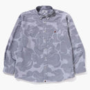 Bape Stripe Camo Relaxed Fit Shirt Gray