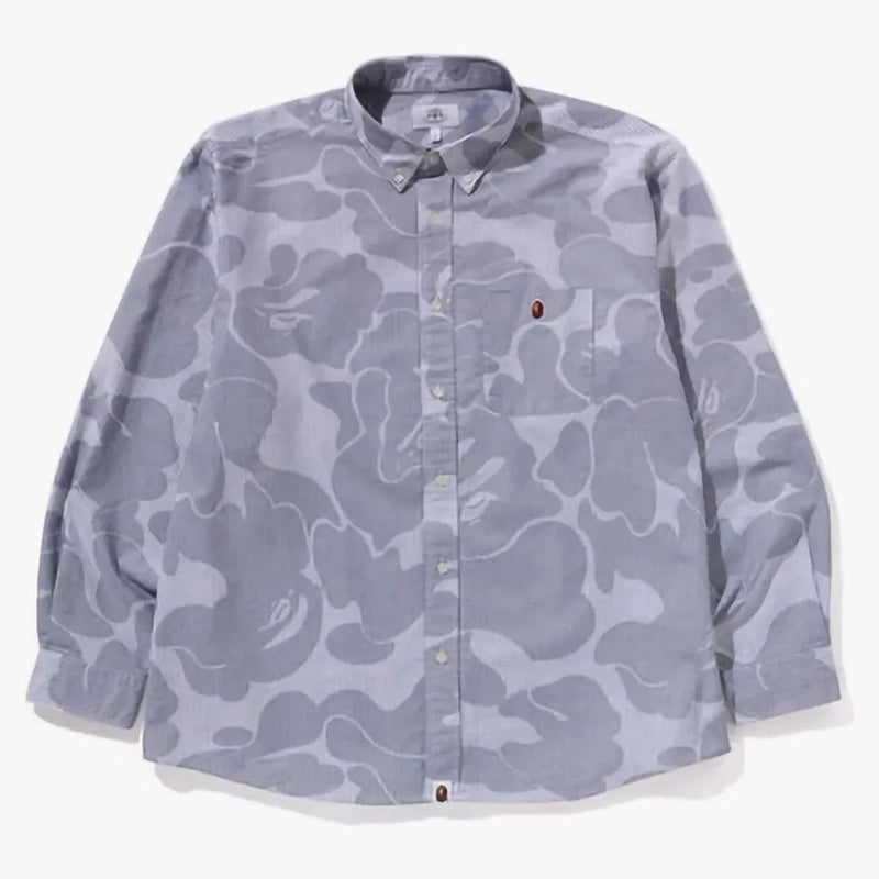 Bape Stripe Camo Relaxed Fit Shirt Gray