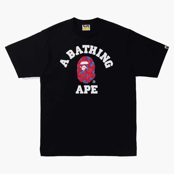 Bape Stroke Camo College Tee Black/red