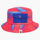 Bape Stroke Camo Pocket Bucket has red
