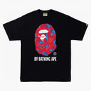 Bape Stroke Camo By Bathing Ape Tee Black/red