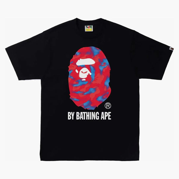Bape ictus camo bagnando il tè scimmia nero/rosso