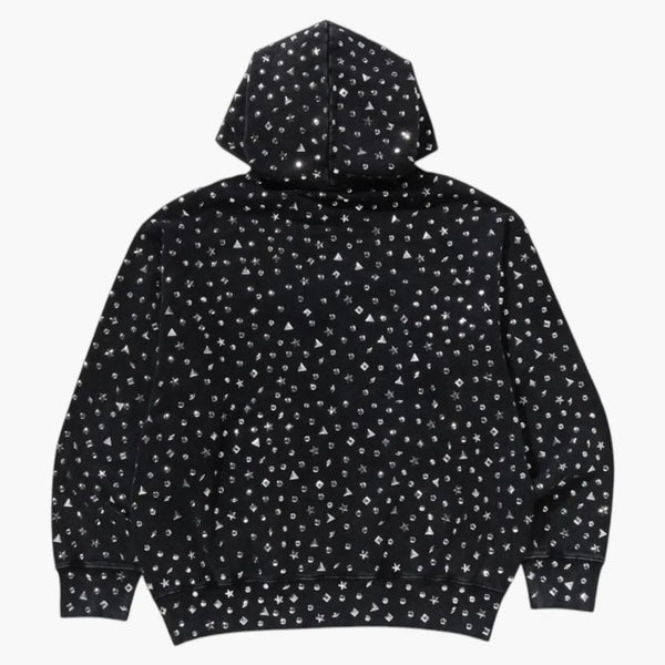 Logo Bape Studded uvolněné fit svetrover mikiny černé