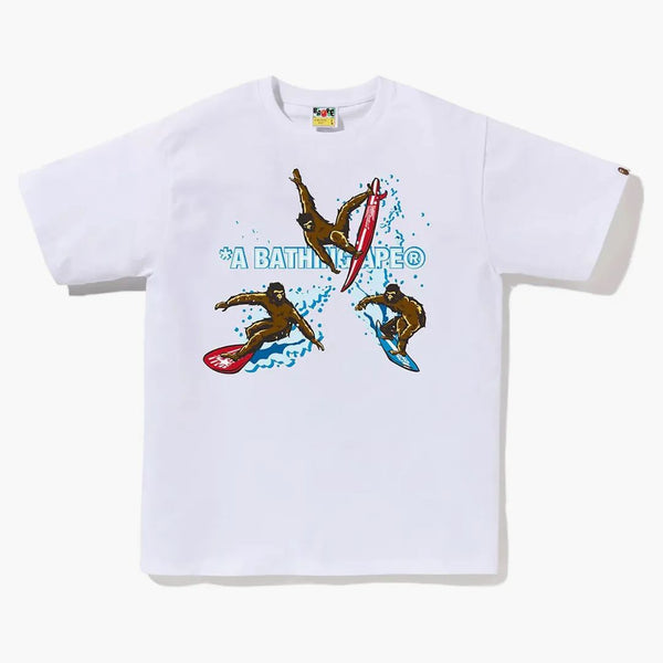 Bape Surfing Apes Tea White