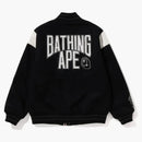 Bape Switch Shoulder Varsity Jacket Black
