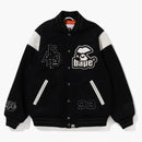 Bape Switch Shoulder Varsity Jacket Black