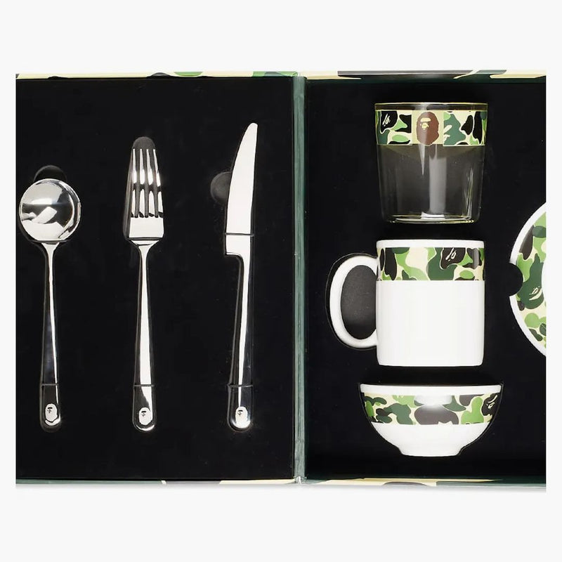 BAPE Table Set Green ABC Camo