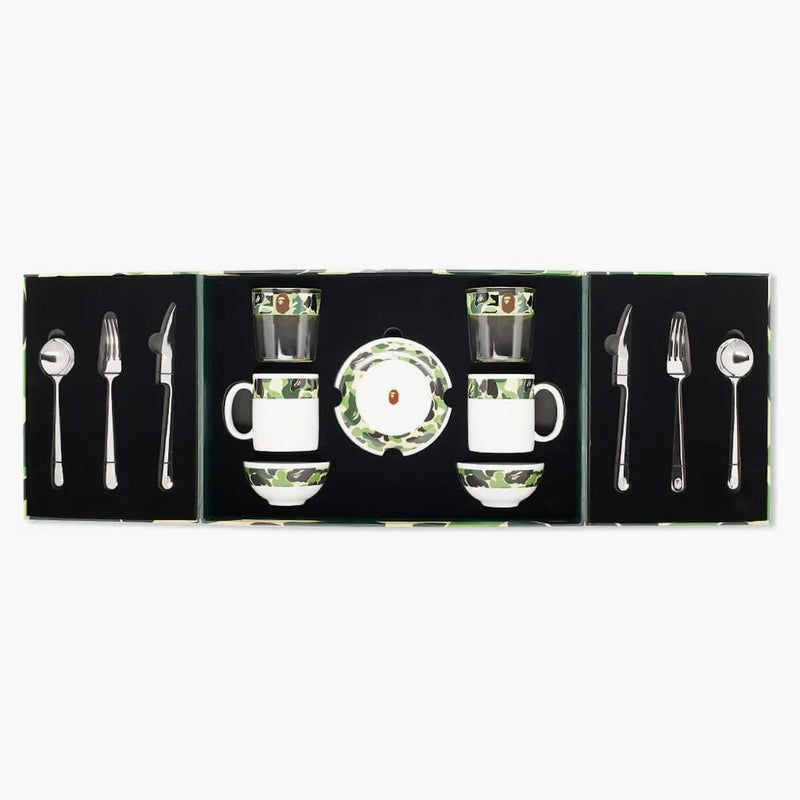 BAPE Table Set Green ABC Camo