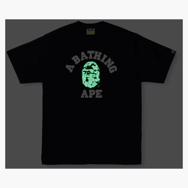 BAPE CODICE DI TESTO CAMO CAMO COLLEGE TEA NERO