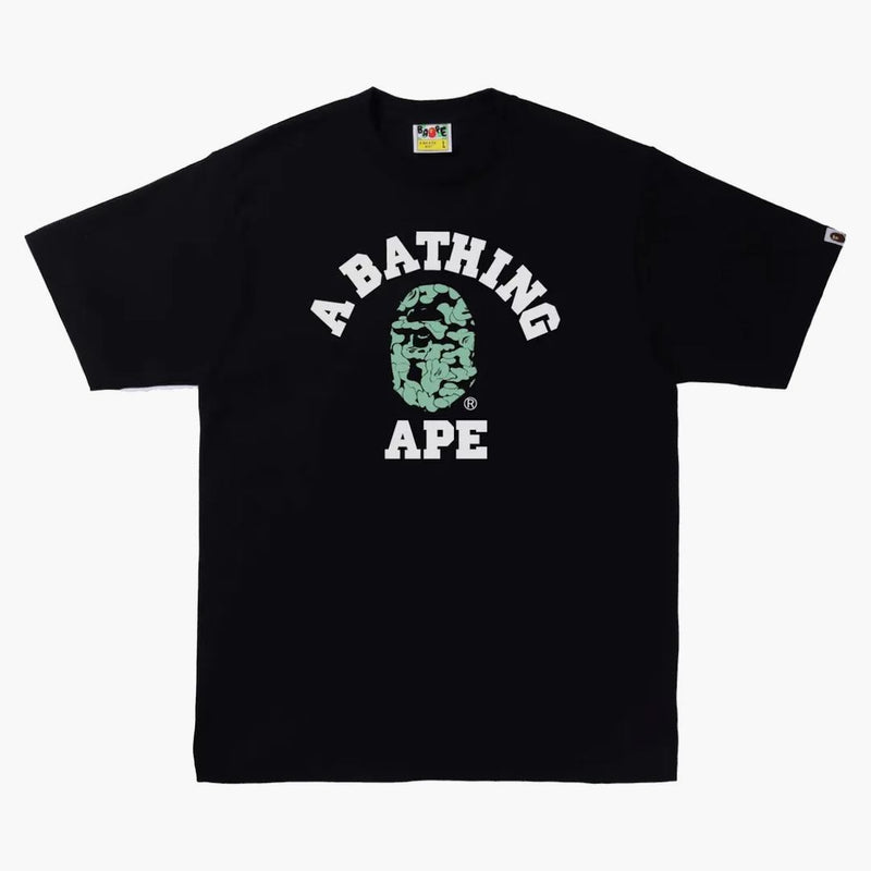 BAPE CODICE DI TESTO CAMO CAMO COLLEGE TEA NERO