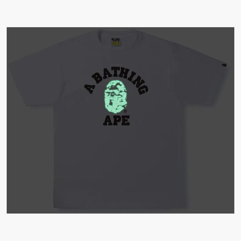 Bape text code Camo College Tee White