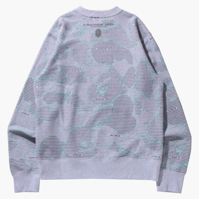 BAPE CODICE DI TESTO CAMO CREWNECK GREE