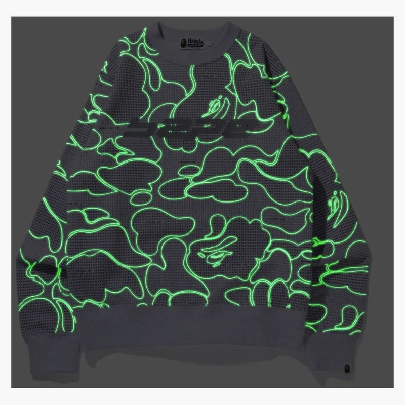 BAPE CODICE DI TESTO CAMO CREWNECK GREE