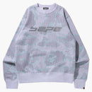 Bape text code Camo Crewneck Gray
