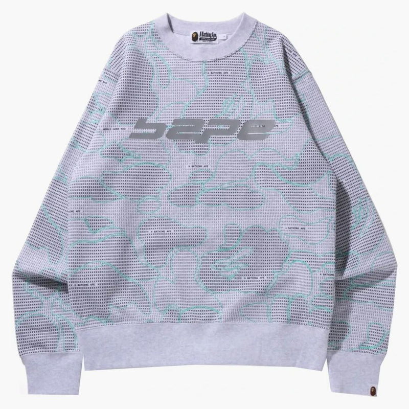 BAPE CODICE DI TESTO CAMO CREWNECK GREE