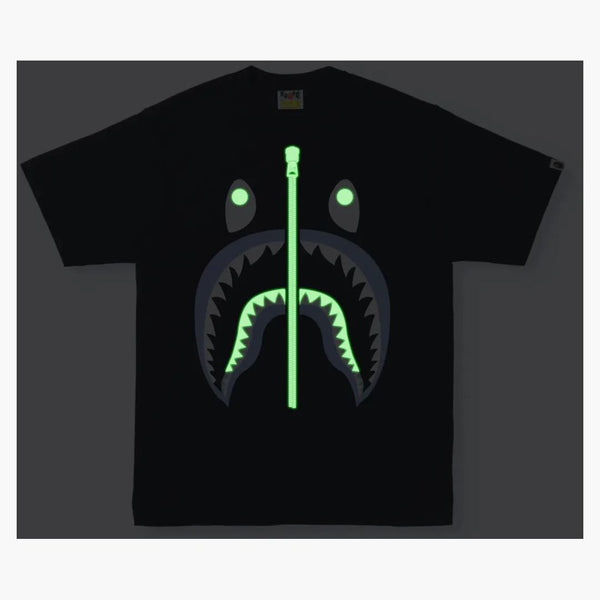 Bape text code camo shark tea black