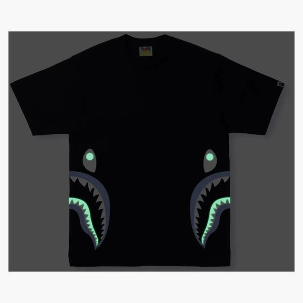 Bape text code Camo Side Shark Tea Black