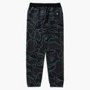 Bape text code camo sweatpants black