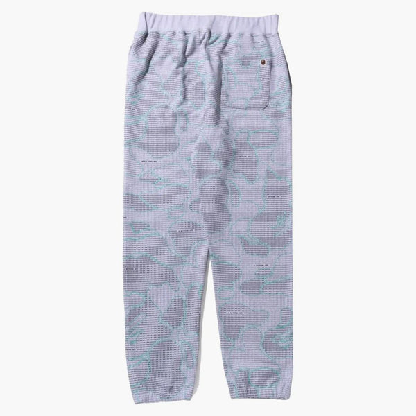 Bape Text Code Camo Sweatpants Gray