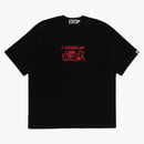 Bape text graphic tea black