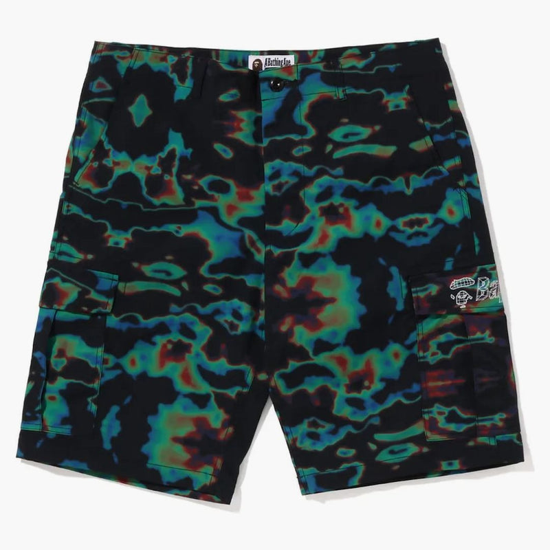 Bape Thermography Cargo Shorts Black