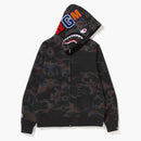 Bape Thermography Shark Full Zip Soodie Negro