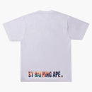 BAPE TIE DYE DYE APE FACE TEE WHITE/Navy