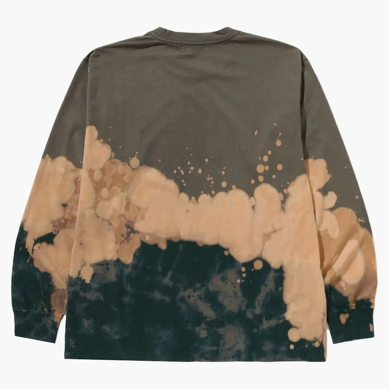 Bape Tie Dye Ape Head Relaxed Fit L/s Tee Beige